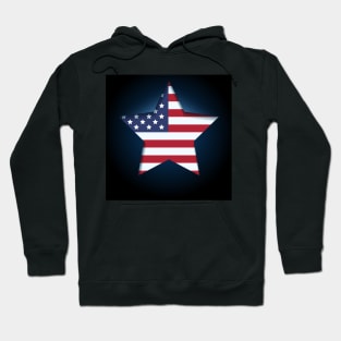 American flag in star shape Hoodie